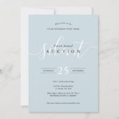 Elegante Blue & White Fundraiser Silent Auction Kaart (Voorkant)