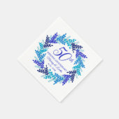 Elegante Blue Wreath 50th Jubileum Party servetten (Hoek)