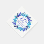 Elegante Blue Wreath 60th Jubileum Party servetten (Hoek)