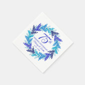 Elegante Blue Wreath 75th Jubileum Party servetten (Hoek)