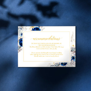 Elegante Blue Yellow Wedding Accommodaties Kaart
