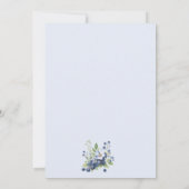 Elegante Blueberry bruids douche uitnodiging (Achterkant)