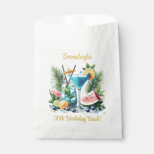 Elegante Blueberry Brunch 30e verjaardag viering Bedankzakje (Voorkant)