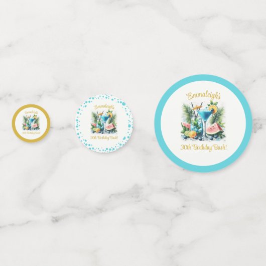 Elegante Blueberry Brunch 30e verjaardag viering Confetti (Voorkanten)