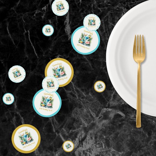 Elegante Blueberry Brunch 30e verjaardag viering Confetti