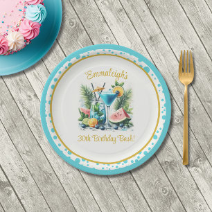 Elegante Blueberry Brunch 30e verjaardag viering Papieren Bordje