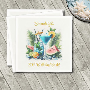 Elegante Blueberry Brunch 30e verjaardag viering Servet