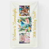 Elegante Blueberry Brunch 30e verjaardag viering Spandoek (Verticaal)