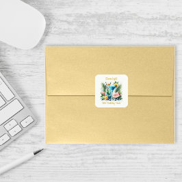 Elegante Blueberry Brunch 30e verjaardag viering Vierkante Sticker