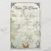 Elegante Bluebirds en Wildflower Meadow Stationery Briefpapier (Voorkant)