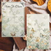 Elegante Bluebirds en Wildflower Meadow Stationery Briefpapier