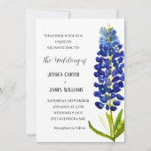 Elegante Bluebonnet Texaanse Waterverf Bloemen Huw Kaart (Voorkant)