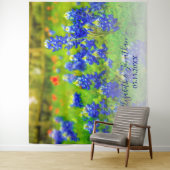 Elegante Bluebonnets Bruidsfotocabine Achtergrond Wandkleed (In situ)