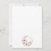 Elegante Blush & Beige Boho Bloemen Huwelijk Kaart (Achterkant)