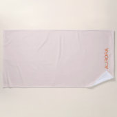 Elegante Blush Beige gepersonaliseerde naam Strandlaken (Voorkant)