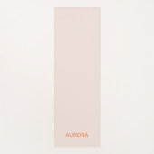 Elegante Blush Beige Gepersonaliseerde Naam Yoga M Yogamat (Voorkant)