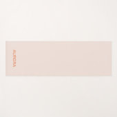 Elegante Blush Beige Gepersonaliseerde Naam Yoga M Yogamat (Voorkant (horizontaal))