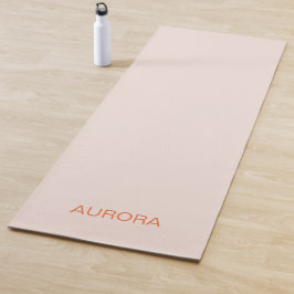 Elegante Blush Beige Gepersonaliseerde Naam Yoga M Yogamat