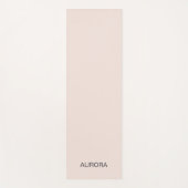 Elegante Blush Beige Gepersonaliseerde Naam Yoga M Yogamat (Voorkant)