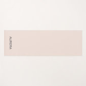 Elegante Blush Beige Gepersonaliseerde Naam Yoga M Yogamat (Voorkant (horizontaal))