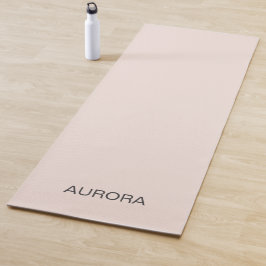 Elegante Blush Beige Gepersonaliseerde Naam Yoga M Yogamat