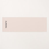 Elegante Blush Beige Gepersonaliseerde Naam Yoga M Yogamat (Voorkant (horizontaal))