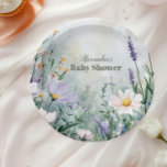 Elegante Blush Bloemen Baby in Bloom Papieren Bordje<br><div class="desc">Voltooi uw baby shower tafel instelling met onze Baby In Bloom Blush & Blauwgroen Spring Bloemen Douche Papier Borden. Ontworpen met delicate blos en blauwgroen waterverf bloemen, deze borden brengen een frisse en verfijnde touch aan uw feest. Ideaal voor een baby shower met een lente- of tuinthema, deze borden vangen...</div>