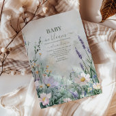 Elegante Blush Bloemen Baby in Bloom Shower Kaart