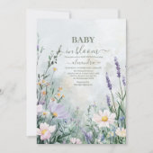 Elegante Blush Bloemen Baby in Bloom Shower Kaart (Voorkant)