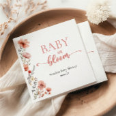 Elegante Blush Bloemen Baby in Bloom Shower Servet