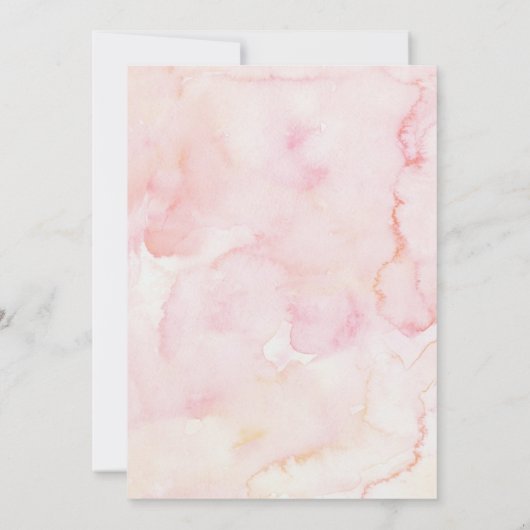 Elegante Blush Bloemen en Eucalyptus Baby shower Kaart (Achterkant)