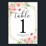 Elegante Blush Bloemen Geometrische Bruiloft Kaart<br><div class="desc">Een elegant geometrisch bloemenbruiloft welkomstbord. Gemakkelijk om de kleur en de formulering aan te passen. Gelieve te voelen vrij om me te contacteren als u kunstwerkaanpassing of douaneontwerp nodig hebt. LET OP: Voor hulp bij bestellingen,  verzending,  productinformatie,  etc.,  neem direct contact op met Zazzle Customer Care</div>