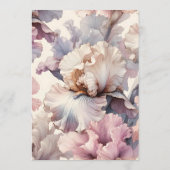 Elegante Blush Bloemen Stijlvolle Chique bruiloft  Menu (Achterkant)