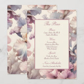 Elegante Blush Bloemen Stijlvolle Chique bruiloft  Menu (Voorkant / Achterkant)