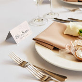 Elegante Blush Bloemen Trouwtafel Nummer Plaatskaartje