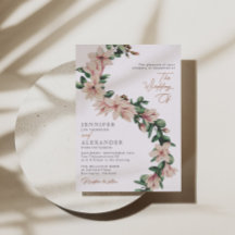 Elegante Blush Bloemige Eucalyptus Trouw Roze Goud