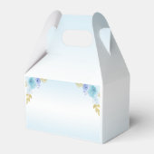 Elegante Blush Blue Floral Quinceañera Verjaardag Bedankdoosjes (Achterkant)