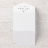 Elegante Blush Botanical Alles in een bruiloft uit All In One Uitnodiging (Buitenkant)