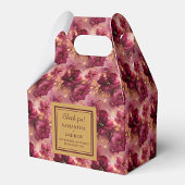 Elegante Blush Bourgogne Gold Wedding Bedankt Box Bedankdoosjes