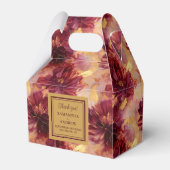 Elegante Blush Bourgogne Goud Boho Wedding Favorie Bedankdoosjes (Voorkant Zijde)