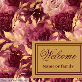 Elegante Blush Bourgogne Goud Gepersonaliseerde Do Servet