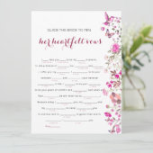 Elegante Blush Bruid Heartfelt Vows Game (Staand voorkant)