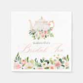 Elegante Blush Bruilofts Thee Bruiloftsborrel Servet (Voorkant)