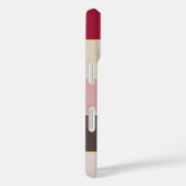 Elegante blush bruin Gepersonaliseerde Kleurstrepe Case-Mate iPhone Case (Achterkant / Rechts)