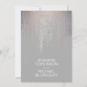 Elegante Blush Confetti Stippen op Lichtgrijs Kaart