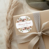 Elegante Blush Dusty Roos Pioenrozen Ronde Sticker
