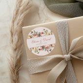 Elegante Blush Dusty Roos Pioenrozen Ronde Sticker