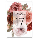 Elegante Blush en Bourgondische bruiloft of ander  Kaart (Achterkant)