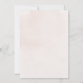 Elegante Blush en Zwarte Waterverf Kant Bruiloft Kaart (Achterkant)