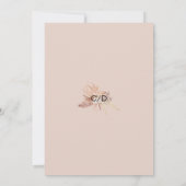 Elegante Blush Floral Boho De bruiloft van foto Kaart (Achterkant)